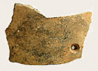 안도 조개더미 출토 토기편 그릇조각