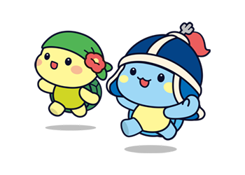 장군이와 오동이가 뛰고있는 모습