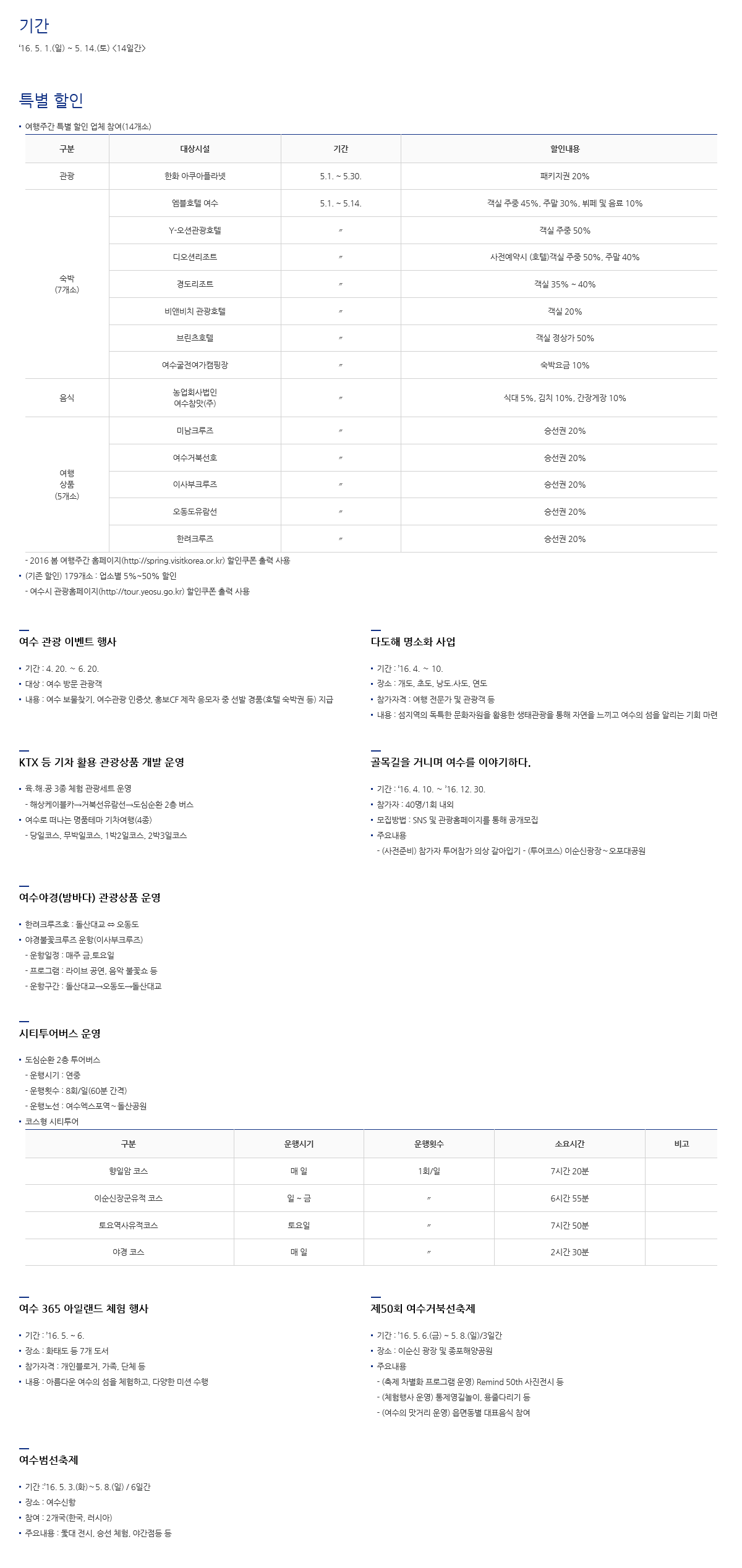 2016 봄 여행주간