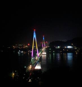 돌산공원 소호동불빛다리