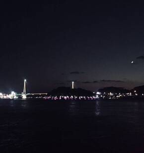 여수 해양공원에서 바라본 밤바다