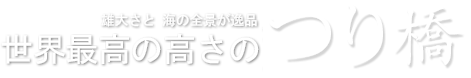 雄大さと見晴しのいい海の全景が逸品、世界最高の高さのつり橋