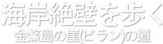 海岸絶壁を歩く金鰲島の崖(ビラン)の道