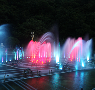 오동도의 음악분수대