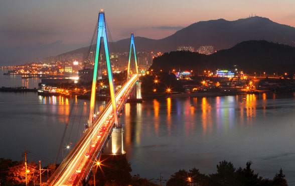 빛나는 돌산대교 야경