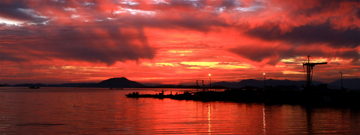 노을 진 여자만 풍경