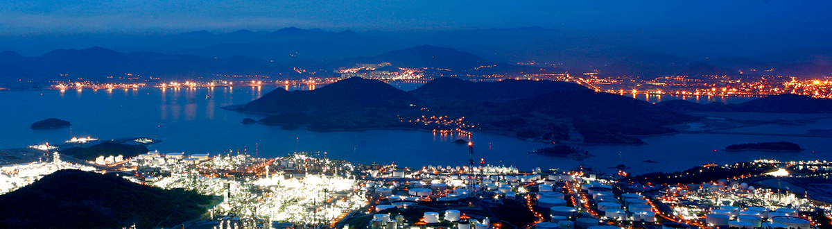 麗水(ヨス)国家産業団地の夜景