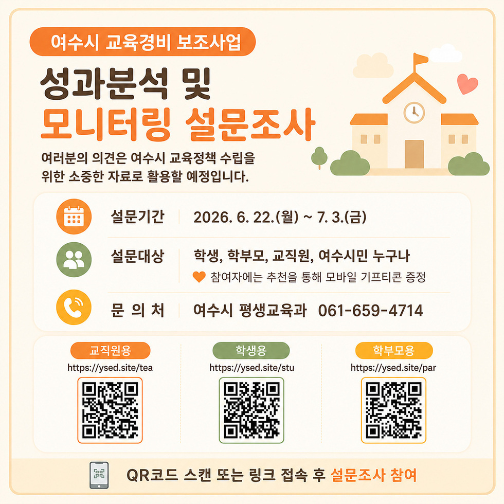 8 여수시, 교육경비 보조사업 성과분석·모니터링 설문조사 실시.jpg